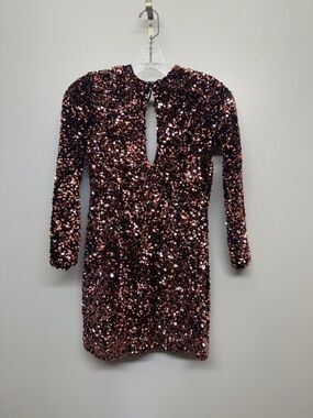 Zara Backless Sequin Dress - Rose/Black